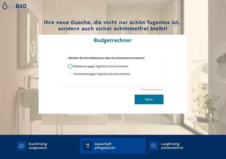 Budgetrechner Bildausschnitt des Budgetrechners