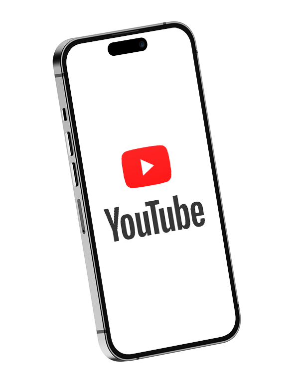 Smartphone Youtube Smartphone mit Youtube Logo